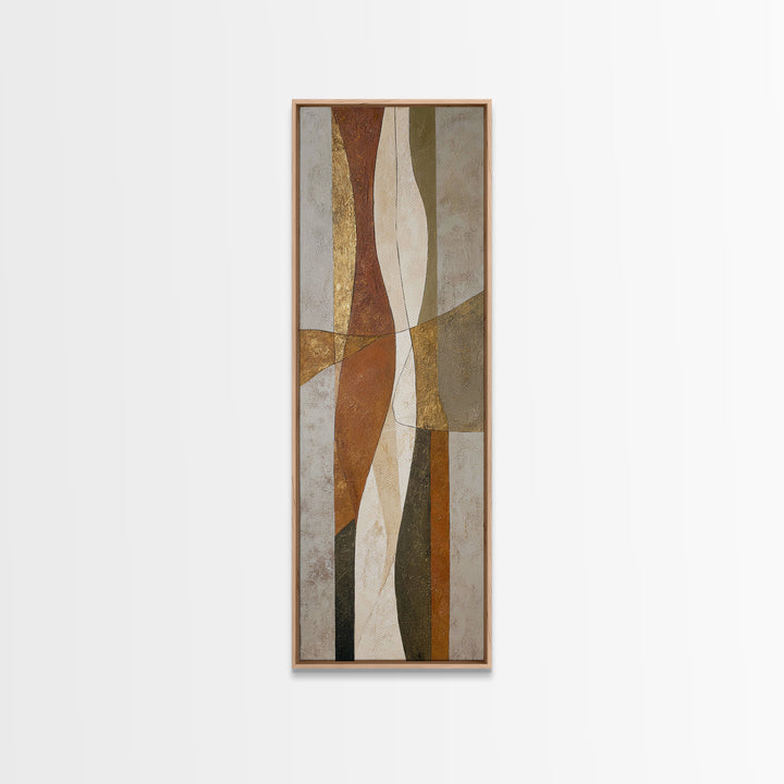 Earthy Plaster Texture Abstract Framed Canvas Print, General Fine Art, Print, Living Room Decor, Abstract Art, GEN-1x3-3