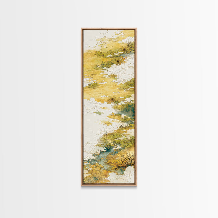 Elegant Ink Wash Landscape Canvas Print, General Fine Art, Wall Decor, Living Room Decor, Fine Art, Original Painting, GEN-1x3-32