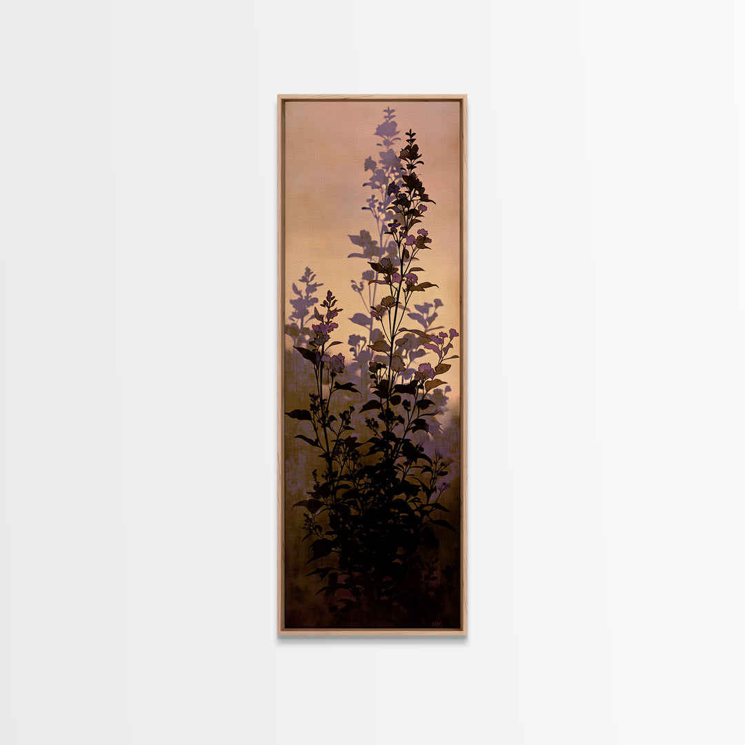 Botanical Silhouette Series Canvas Print, General Fine Art, Original Painting, Living Room Decor, Oil Painting, GEN-1x3-33