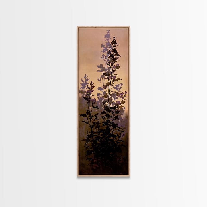 Botanical Silhouette Series Canvas Print, General Fine Art, Original Painting, Living Room Decor, Oil Painting, GEN-1x3-33