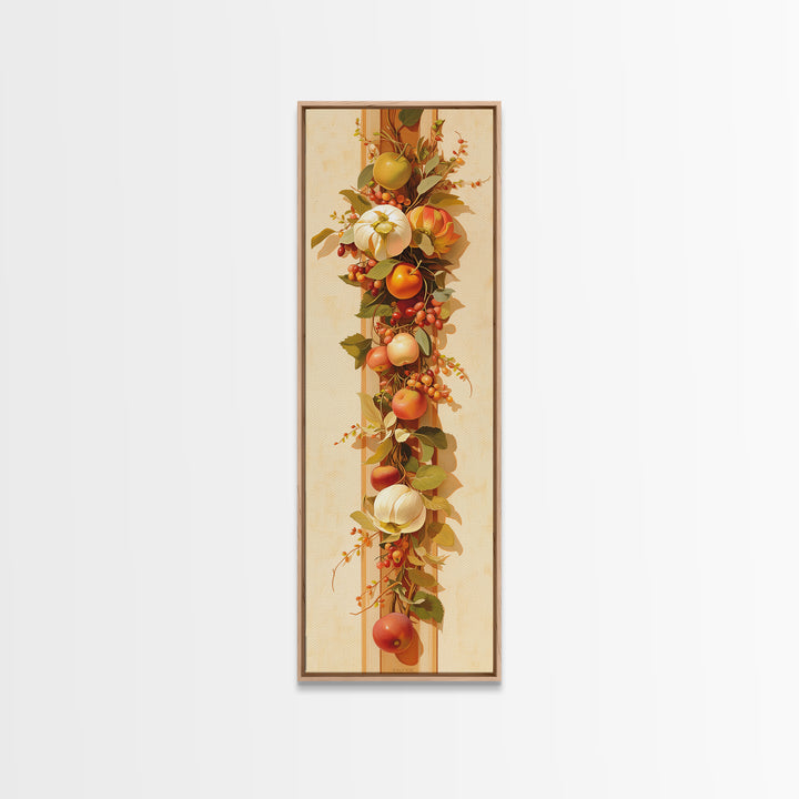 Simple Still Life of Fruit and Linen Framed Canvas Print, General Fine Art, Art Deco, Living Room Decor, Fine Art, GEN-1x3-76