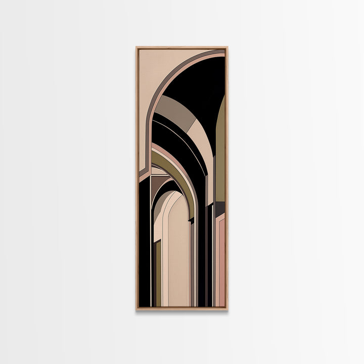 Monochrome Architectural Arch Composition Canvas Print, General Fine Art, Canvas Wall Art, Living Room Decor, GEN-1x3-96