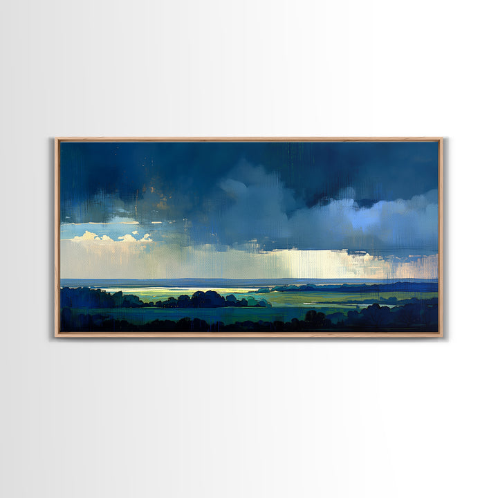 Quiet Abstract Landscape Canvas Print, General Fine Art, Decor, Living Room Decor, Fine Art, Digital Wall Art, GEN-2x1-21