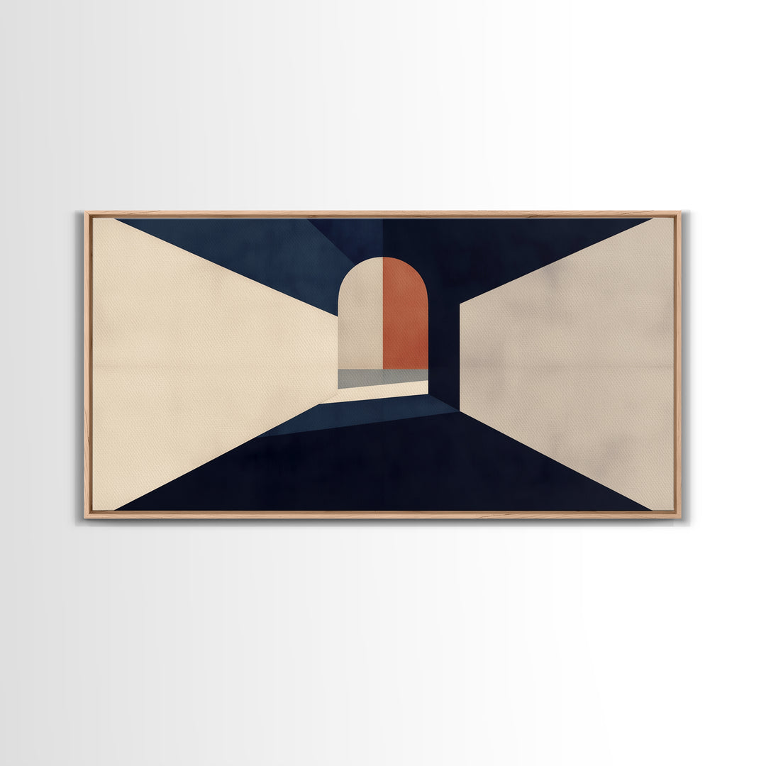 Monochrome Architectural Arch Composition Canvas Print, General Fine Art, Wall Art, Living Room Decor, Oil Painting, GEN-2x1-32