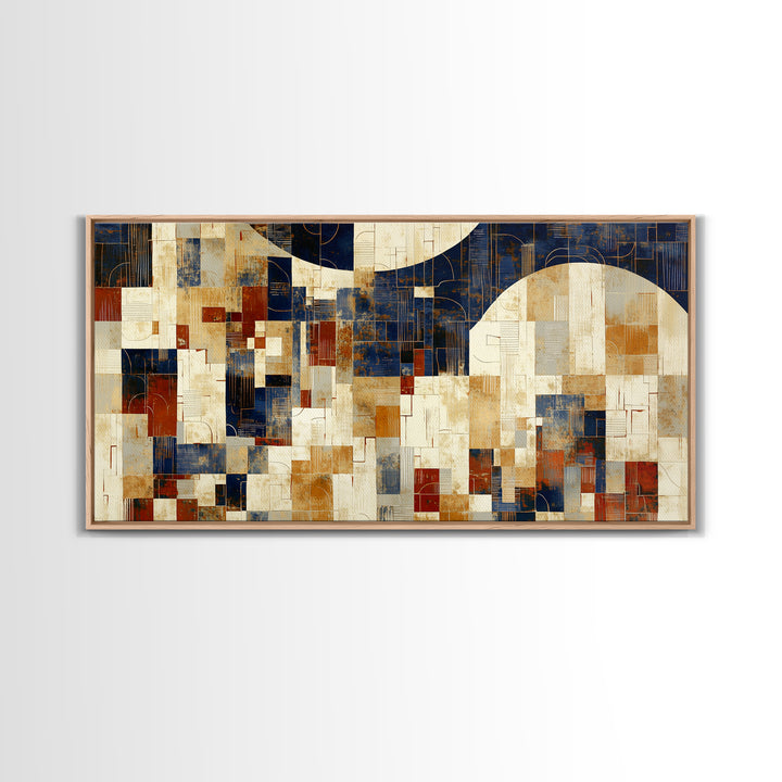 Earthy Plaster Texture Abstract Framed Canvas Print, General Fine Art, Wall Art, Living Room Decor, Abstract Art, GEN-2x1-35