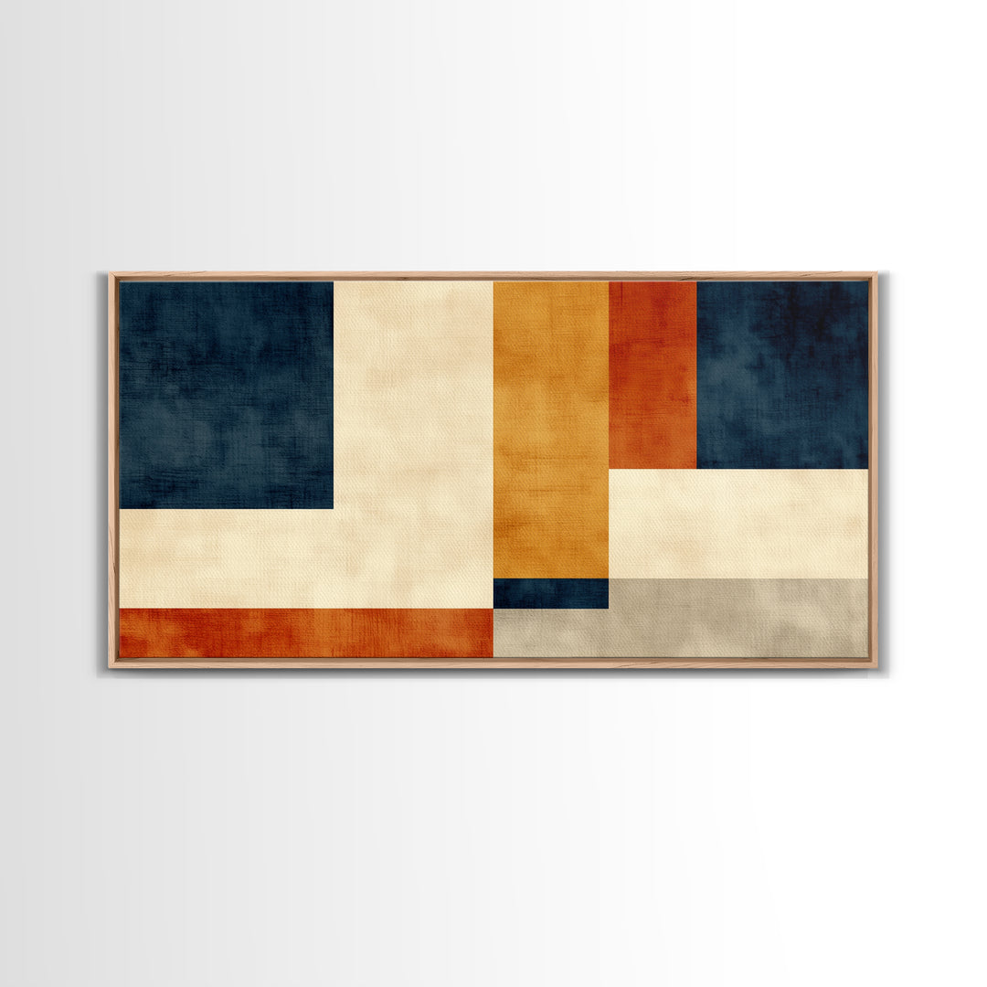 Modern Geometric Composition Canvas Print, General Fine Art, Art, Living Room Decor, Abstract Art, Mid Century Modern, GEN-2x1-54