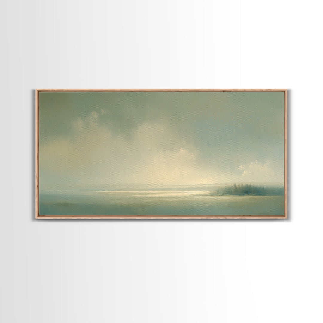 Quiet Abstract Landscape Canvas Print, General Fine Art, Oil Painting, Living Room Decor, Fine Art, Gallery Decor, GEN-2x1-69