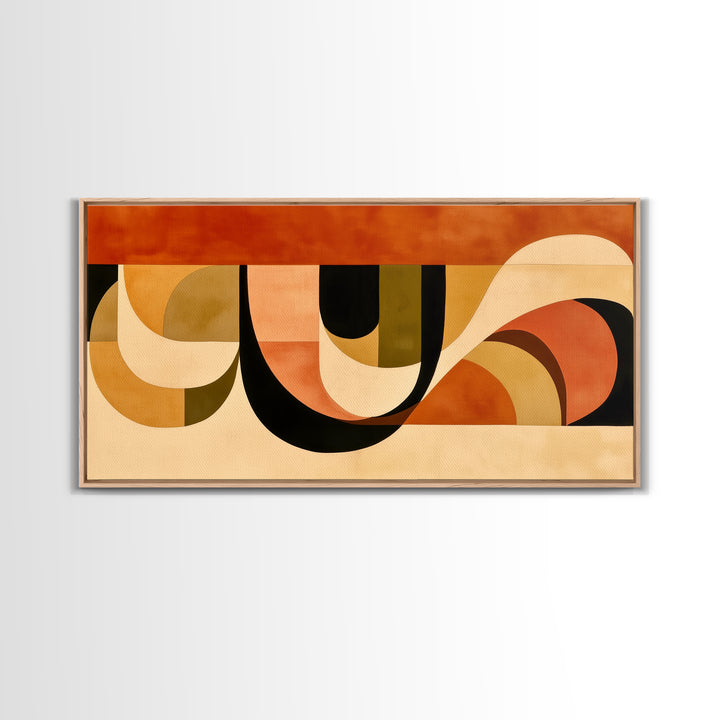 Warm Terracotta Abstract Canvas Print, General Fine Art, Print, Living Room Decor, Abstract Art, Art Deco, Wall Hanging, GEN-2x1-74