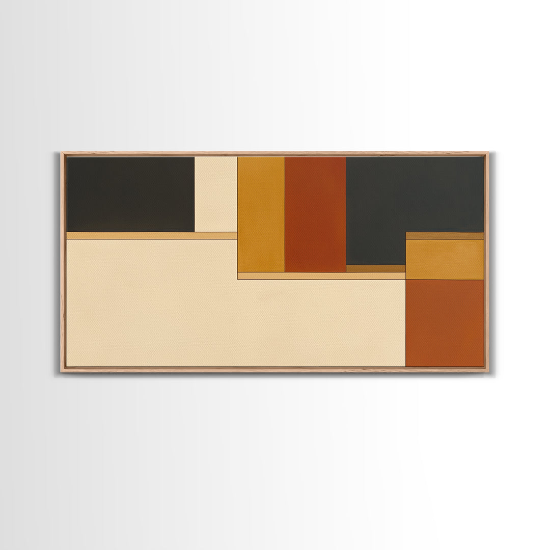 Modern Geometric Composition Canvas Print, General Fine Art, Art, Living Room Decor, Abstract Art, Mid Century Modern, GEN-2x1-78