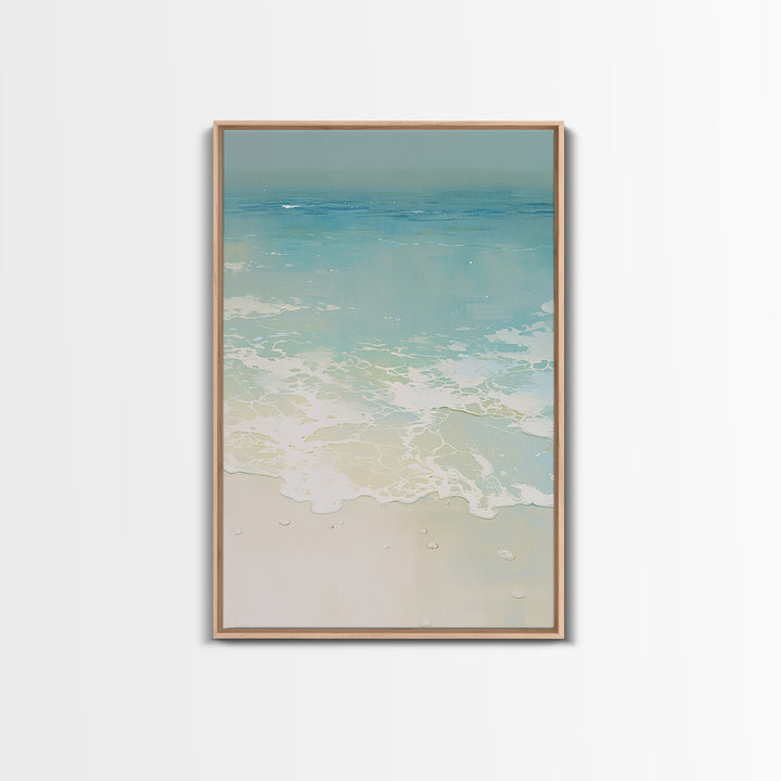 Coastal Water Study Framed Canvas Print, General Fine Art, Art Print, Living Room Decor, Fine Art, Original Art, GEN-2x3-13