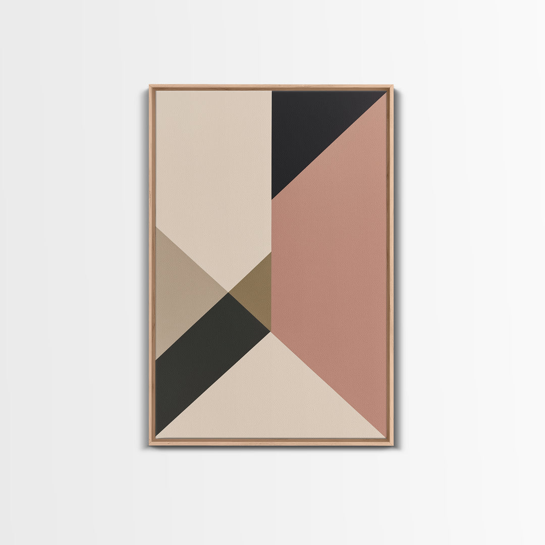 Modern Geometric Composition Framed Canvas Print, General Fine Art, Home Decor, Living Room Decor, Abstract Art, GEN-2x3-18