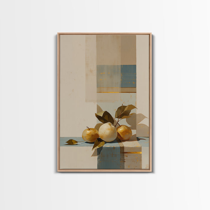 Simple Still Life of Fruit and Linen Canvas Print, General Fine Art, Decor, Living Room Decor, Fine Art, Digital Wall Art, GEN-2x3-72
