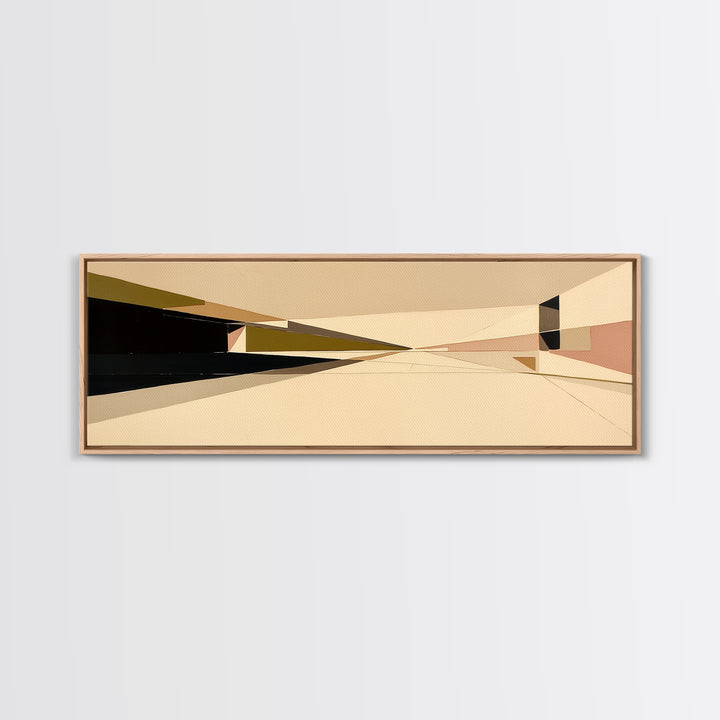Modern Geometric Composition Framed Canvas Print, General Fine Art, Art Prints, Living Room Decor, Abstract Art, GEN-3x1-2