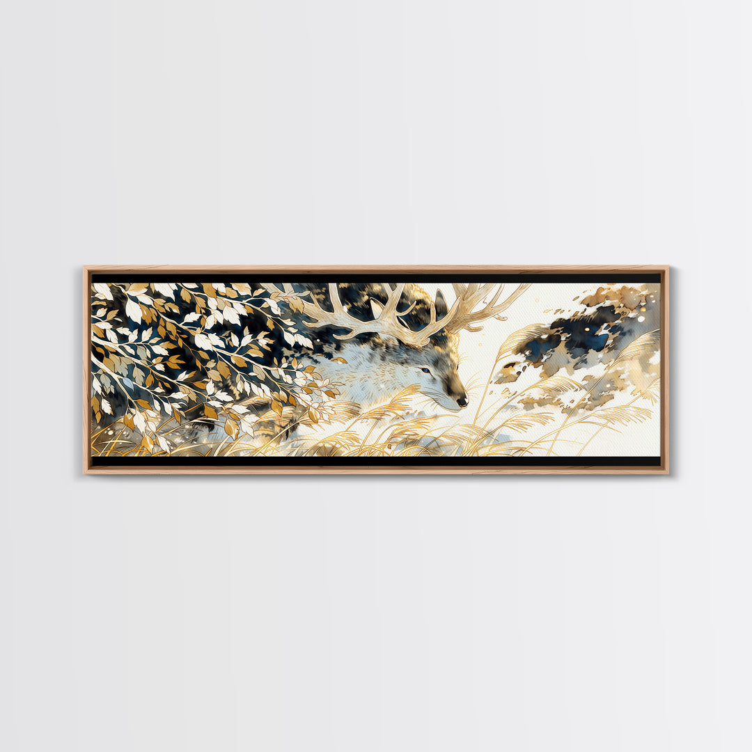 Soft Watercolor Branch Study Framed Canvas Print, General Fine Art, Textured Painting, Living Room Decor, Fine Art, GEN-3x1-27