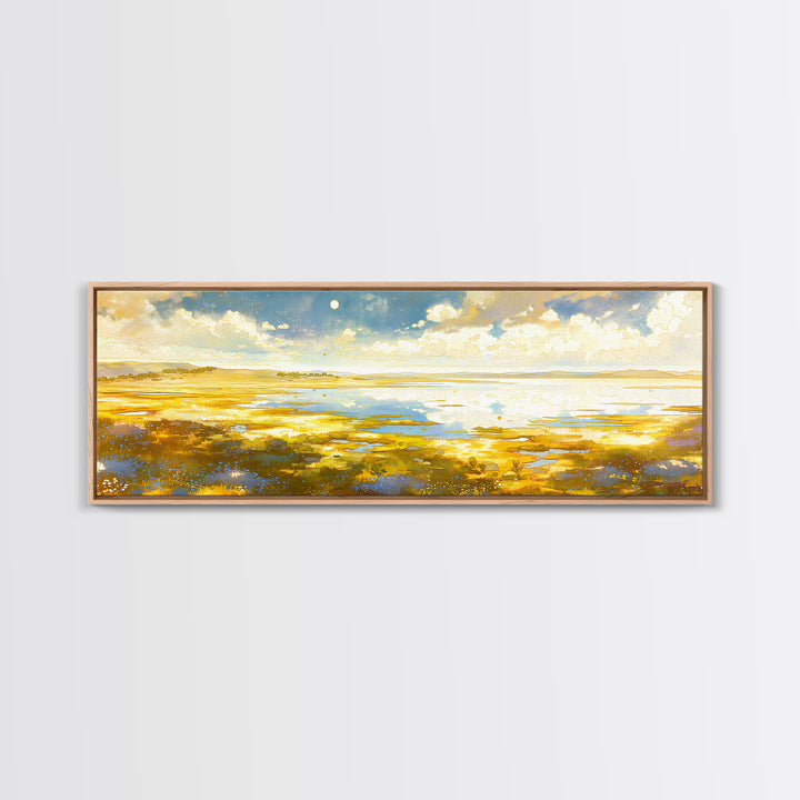 Dreamlike Moonlit Lake Canvas Print, General Fine Art, Art Deco, Living Room Decor, Fine Art, Fine Art Print, GEN-3x1-29