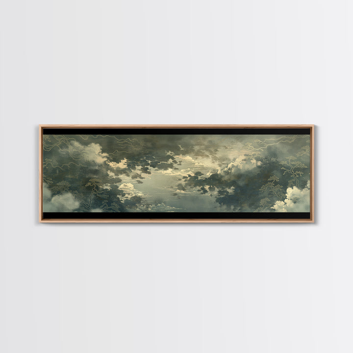 Quiet Abstract River Shape Canvas Print, General Fine Art, Neutral Decor, Living Room Decor, Fine Art, Home Decor, GEN-3x1-40