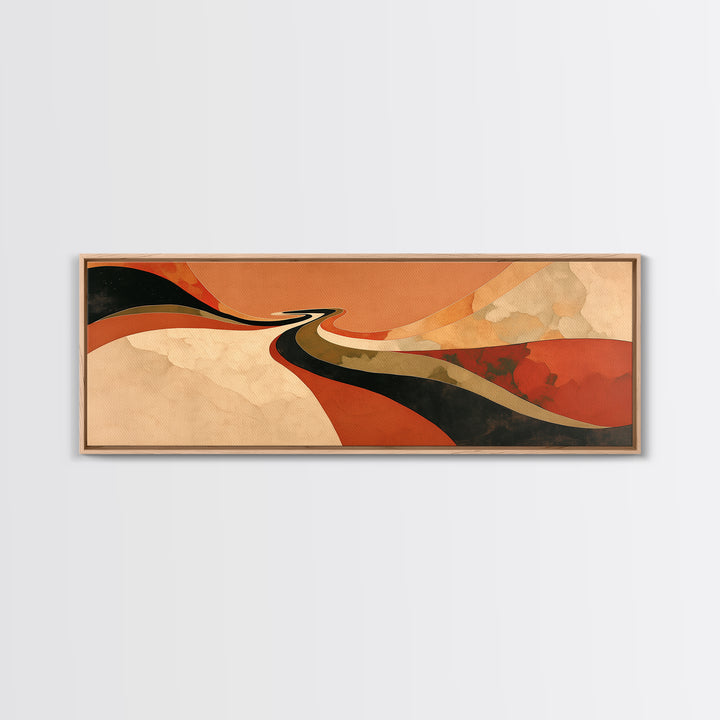 Warm Terracotta Abstract Canvas Print, General Fine Art, Large Wall Art, Living Room Decor, Abstract Art, Modern Decor, GEN-3x1-46