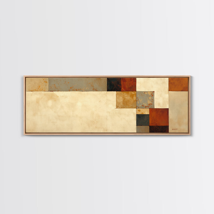 Modern Geometric Composition Canvas Print, General Fine Art, Wall Art Prints, Living Room Decor, Abstract Art, GEN-3x1-50
