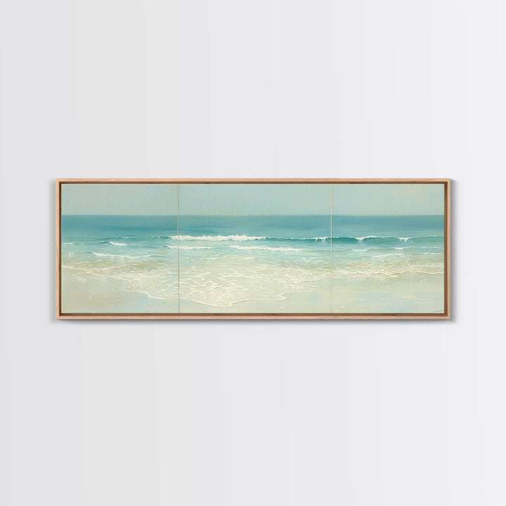 Coastal Water Study Framed Canvas Print, General Fine Art, Gallery Decor, Living Room Decor, Fine Art, Wall Art, GEN-3x1-69