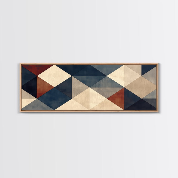 Modern Geometric Composition Canvas Print, General Fine Art, Abstract Art, Living Room Decor, Fine Art, Textured Painting, GEN-3x1-98