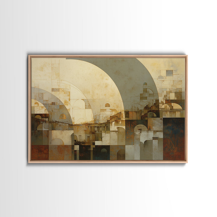 Earthy Plaster Texture Abstract Framed Canvas Print, General Fine Art, Statement Artwork, Living Room Decor, Abstract Art, GEN-3x2-19