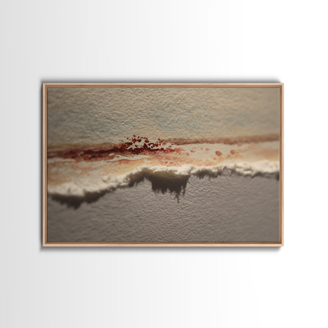 Minimal Black Line Figure on Textured Paper Framed Canvas Print, General Fine Art, Canvas, Living Room Decor, Oil Painting, GEN-3x2-55