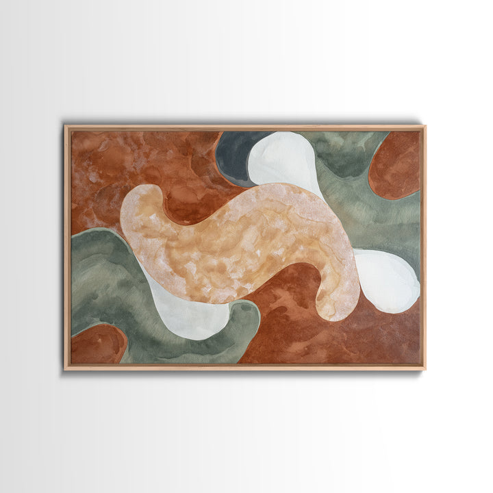Warm Terracotta Abstract Canvas Print, General Fine Art, Original Art, Living Room Decor, Abstract Art, Boho Decor, GEN-3x2-58