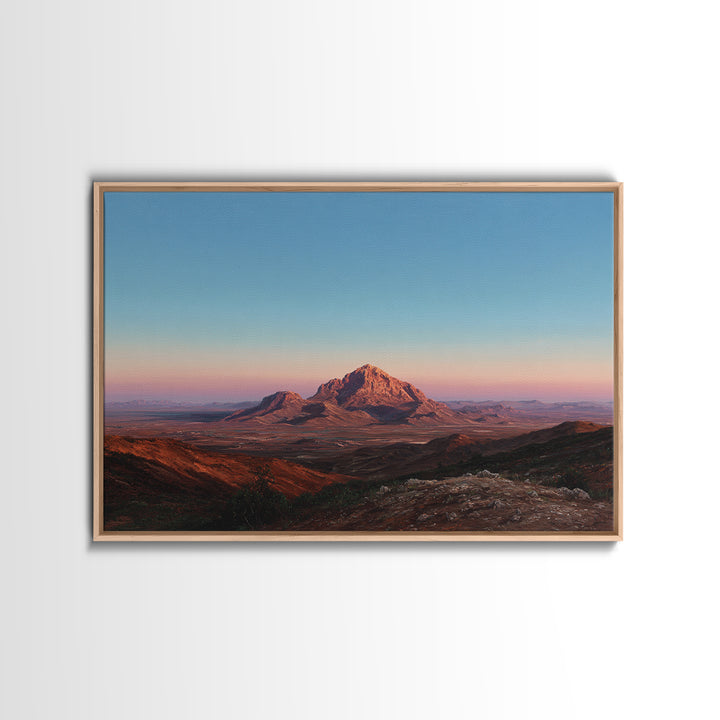 Serene Desert Horizon Framed Canvas Print, General Fine Art, Gallery Decor, Living Room Decor, Fine Art, Wall Art, GEN-3x2-69