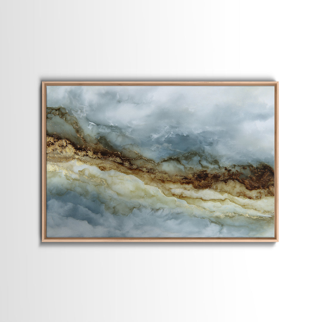 Quiet Abstract River Shape Canvas Print, General Fine Art, Luxury Decor, Living Room Decor, Abstract Art, Digital Prints, GEN-3x2-76