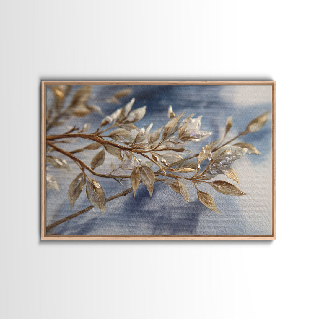 Soft Watercolor Branch Study Framed Canvas Print, General Fine Art, Poster, Living Room Decor, Fine Art, Wall Art Prints, GEN-3x2-87