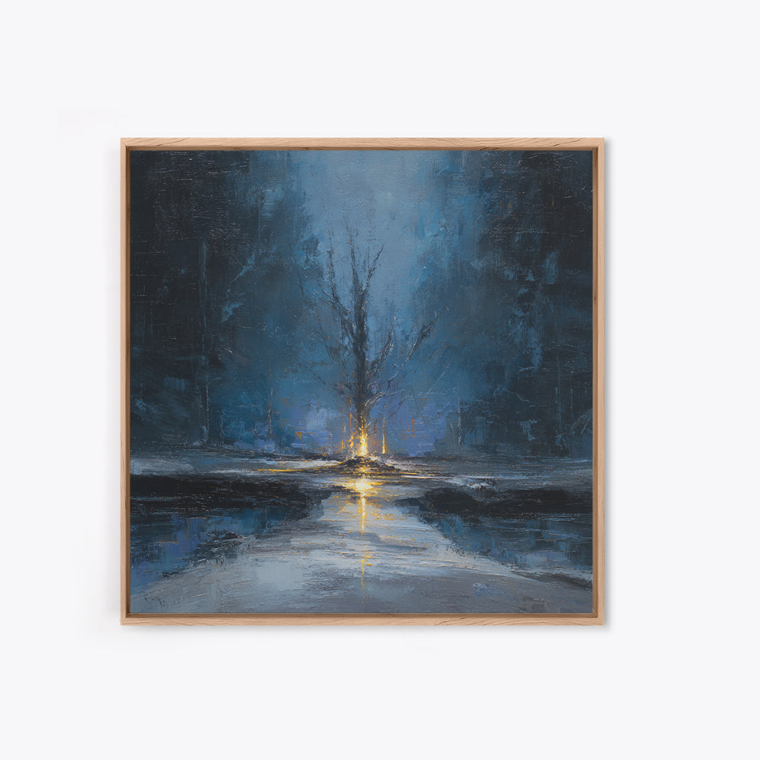Haunted Forest Path Framed Canvas Print, Gothic Art, Moody Wall Art, Living Room Decor, Fine Art, Gothic, Wall Decor, GOT-1x1-43