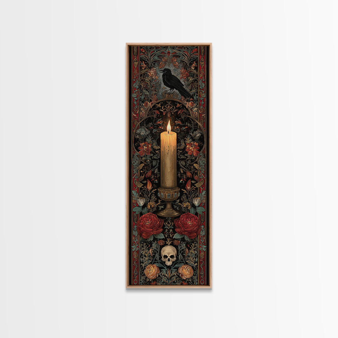 Medieval Illuminated Border Canvas Print, Gothic Art, Room Decor, Living Room Decor, Fine Art, Gothic, Printable Wall Art, GOT-1x3-28