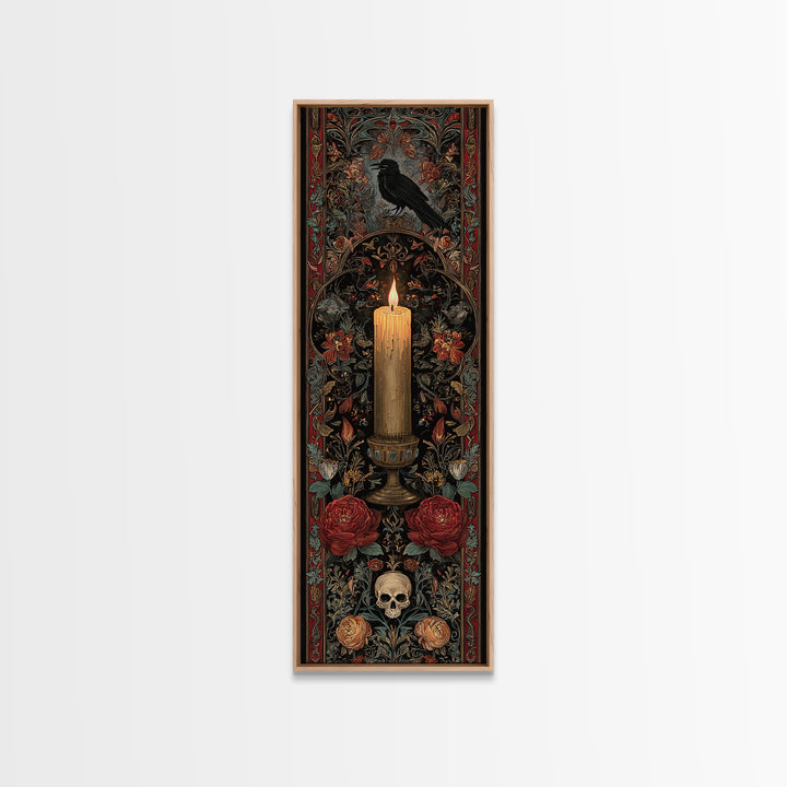 Medieval Illuminated Border Canvas Print, Gothic Art, Room Decor, Living Room Decor, Fine Art, Gothic, Printable Wall Art, GOT-1x3-28