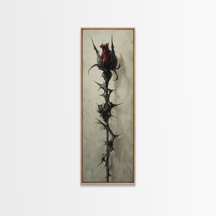 Black Rose Bouquet Canvas Print, Gothic Art, Gothic Wall Art, Living Room Decor, Oil Painting, Gothic, Gallery Decor, GOT-1x3-63