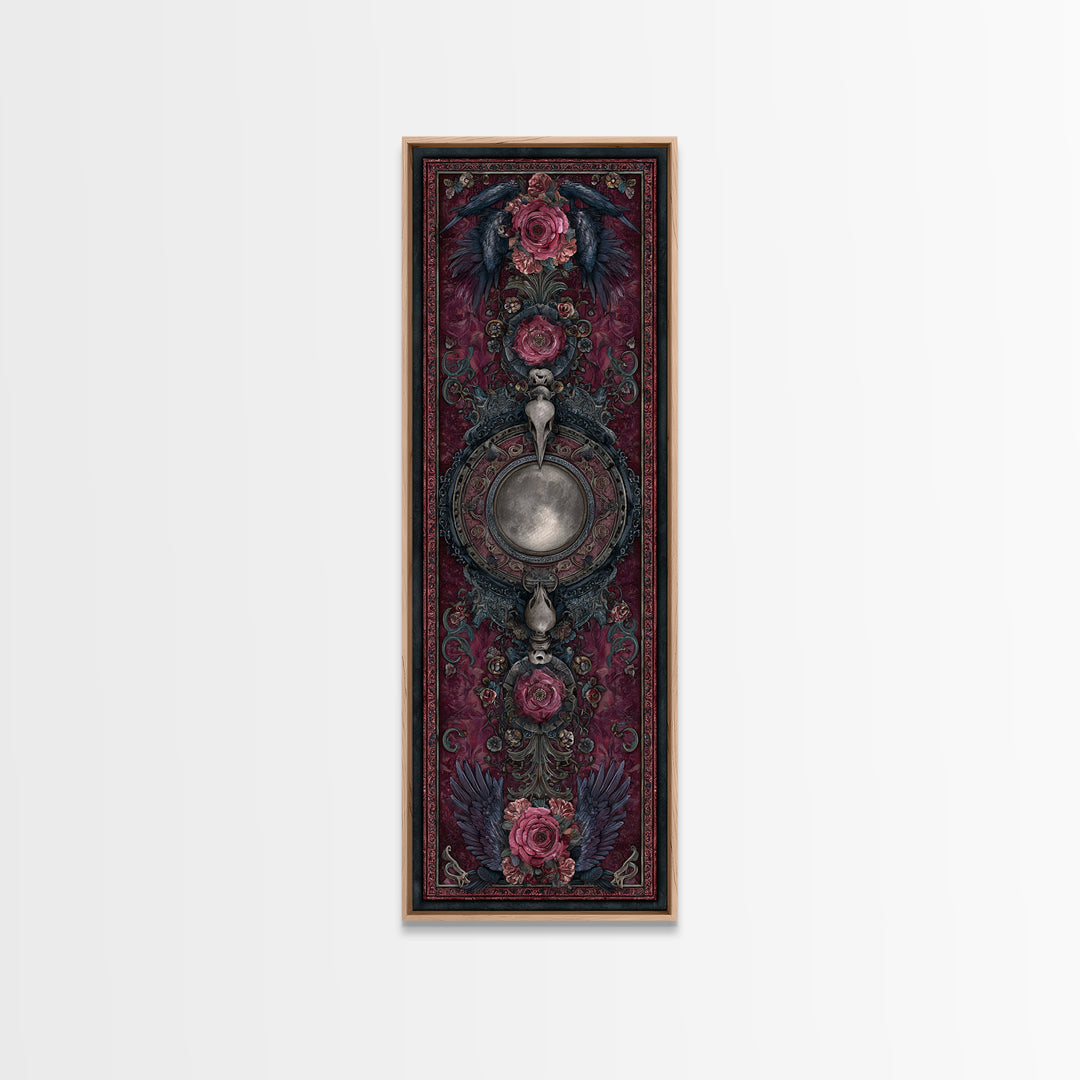 Medieval Illuminated Border Framed Canvas Print, Gothic Art, Canvas Tote Bag, Living Room Decor, Oil Painting, Gothic, GOT-1x3-76