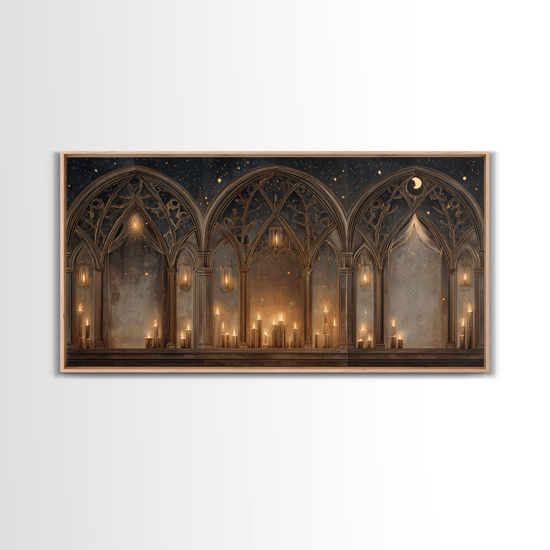 Ornate Cross and Roses Dramatic Still Life Canvas Print, Gothic Art, Gothic, Living Room Decor, Gothic, Moody Wall Art, GOT-2x1-64