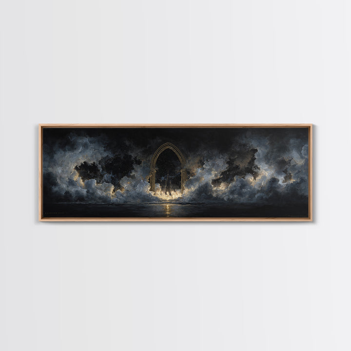 Gothic Archway Filled Canvas Print, Gothic Art, Gothic Decor, Living Room Decor, Gothic, Canvas Painting, Gothic Wallpaper, GOT-3x1-75