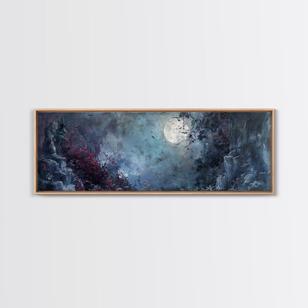 Gothic Mermaid by Dark Rocks Canvas Print, Gothic Art, Canvas Painting, Living Room Decor, Oil Painting, Gothic, Fine Art Print, GOT-3x1-85