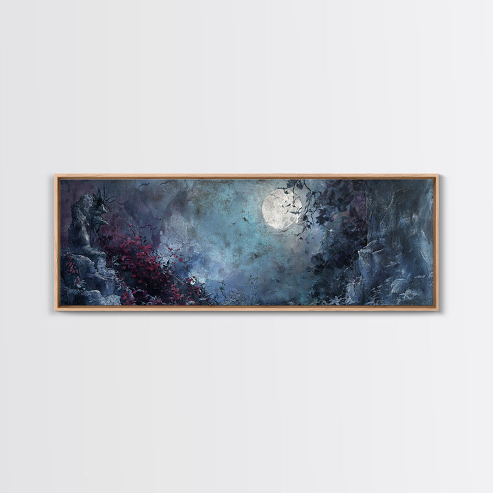 Gothic Mermaid by Dark Rocks Canvas Print, Gothic Art, Canvas Painting, Living Room Decor, Oil Painting, Gothic, Fine Art Print, GOT-3x1-85
