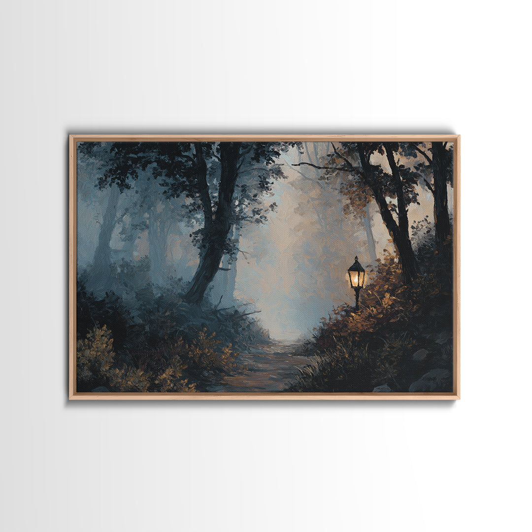 Haunted Forest Path Framed Canvas Print, Gothic Art, Room Decor, Living Room Decor, Fine Art, Gothic, Printable Wall Art, GOT-3x2-47