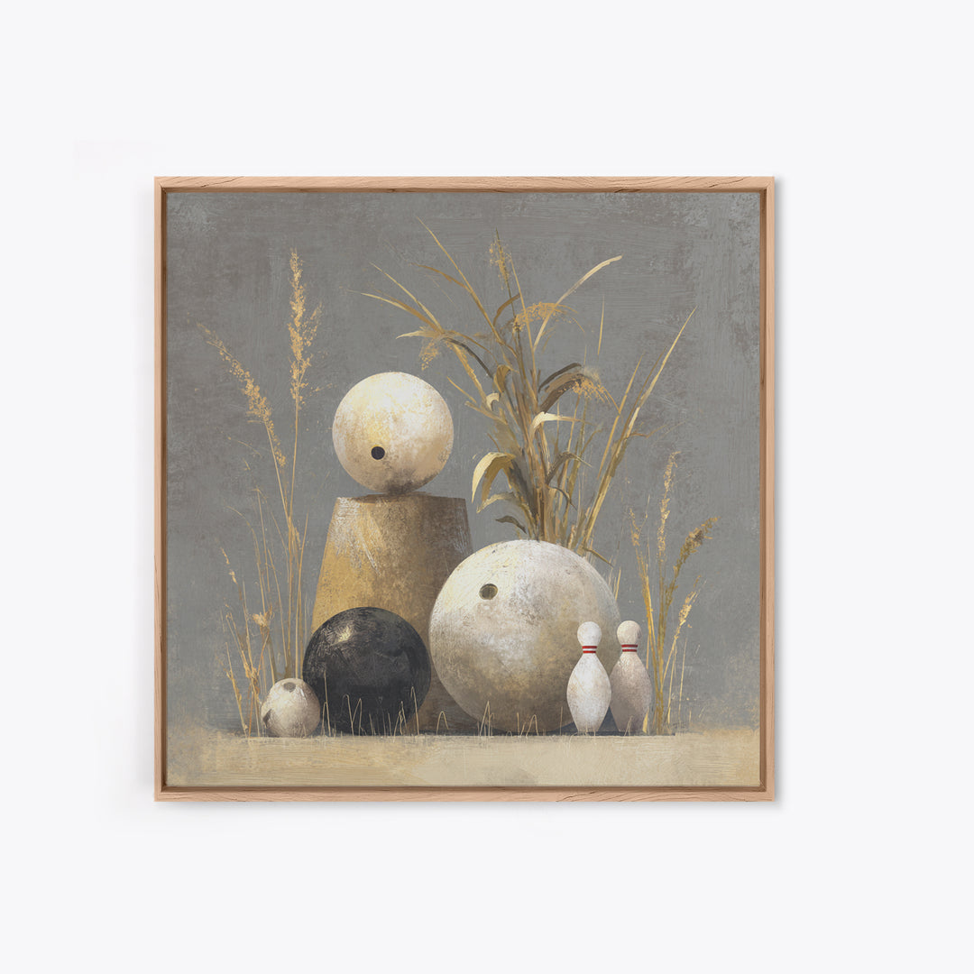 Bowling Ball and Pins Canvas Print, Game Room Art, Pop Art, Game Room Decor, Fine Art, Play, Fine Art Print, Statement Artwork, GRA-1x1-14