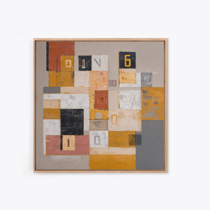 Scoreboard Numbers as Abstract Design Framed Canvas Print, Game Room Art, Unique Home Decor, Game Room Decor, Fine Art, Play, GRA-1x1-24