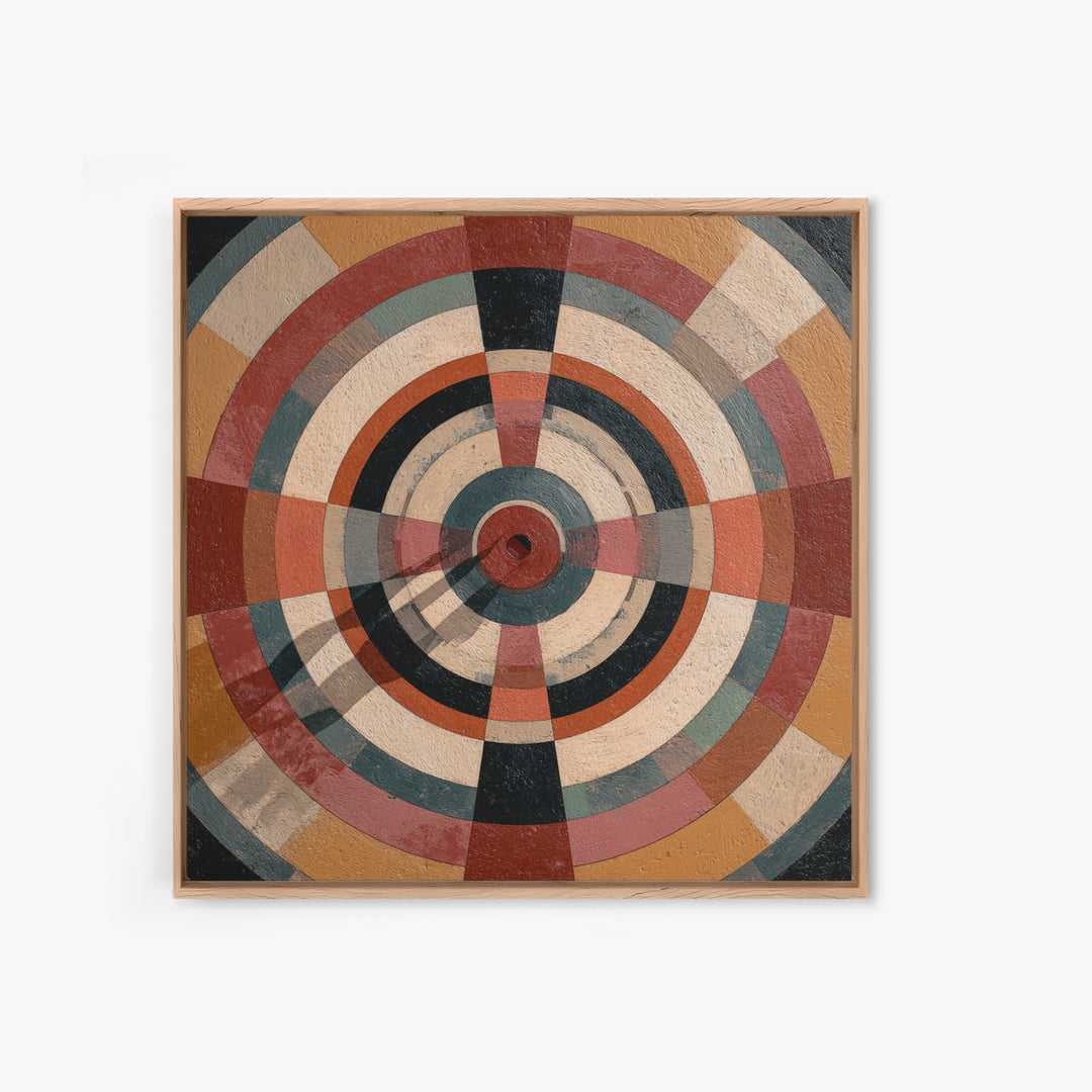 Dartboard Bullseye with Dynamic Motion Framed Canvas Print, Game Room Art, Gallery Decor, Game Room Decor, Fine Art, Play, GRA-1x1-32