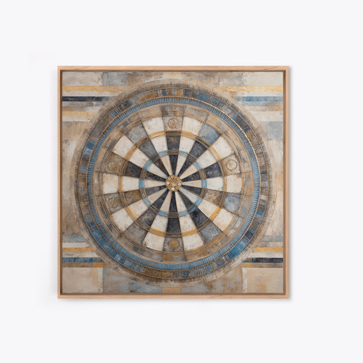Dartboard Bullseye with Dynamic Motion Framed Canvas Print, Game Room Art, Living Room Decor, Game Room Decor, Fine Art, Play, GRA-1x1-56