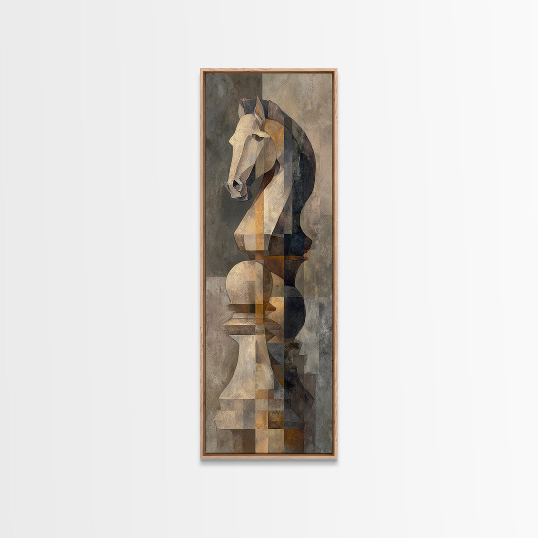 Tabletop Dice Rolling Through Dramatic Light Framed Canvas Print, Game Room Art, Modern Decor, Game Room Decor, Fine Art, Play, GRA-1x3-29