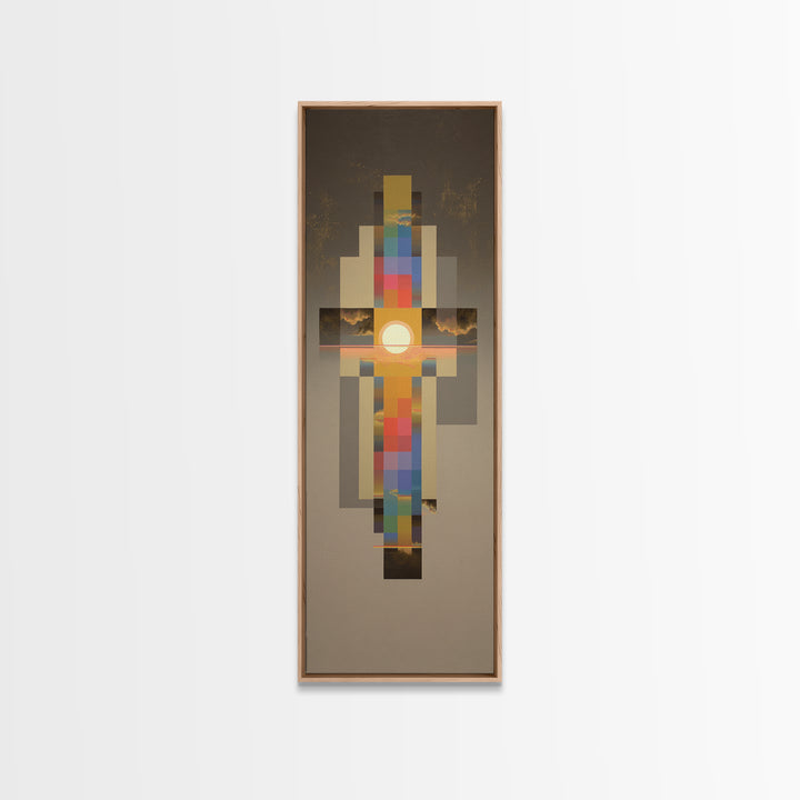 Arcade Spaceship Pixel Art Scene Framed Canvas Print, Game Room Art, Black Woman Art, Game Room Decor, Fine Art, Play, GRA-1x3-79