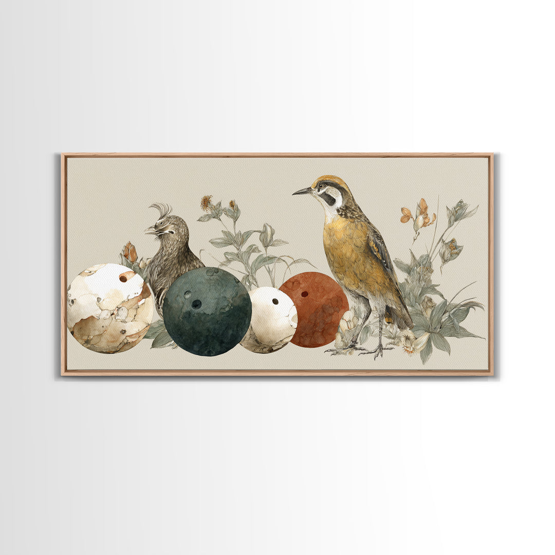 Bowling Ball and Pins Framed Canvas Print, Game Room Art, Art Print, Game Room Decor, Fine Art, Play, Canvas Art, Black Art, GRA-2x1-10