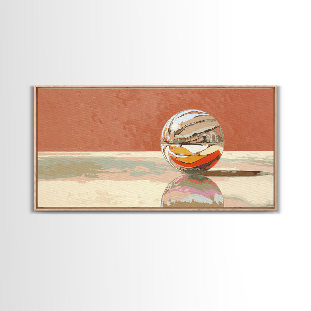 Pinball Silver Ball Canvas Print, Game Room Art, Contemporary Art, Game Room Decor, Fine Art, Play, Bedroom Wall Art, GRA-2x1-41