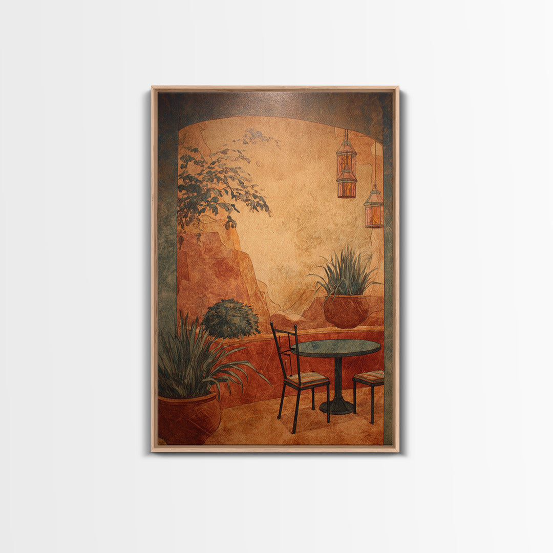 Blackjack Table Still Life Without Words Framed Canvas Print, Game Room Art, Statement Artwork, Game Room Decor, Fine Art, Play, GRA-2x3-4