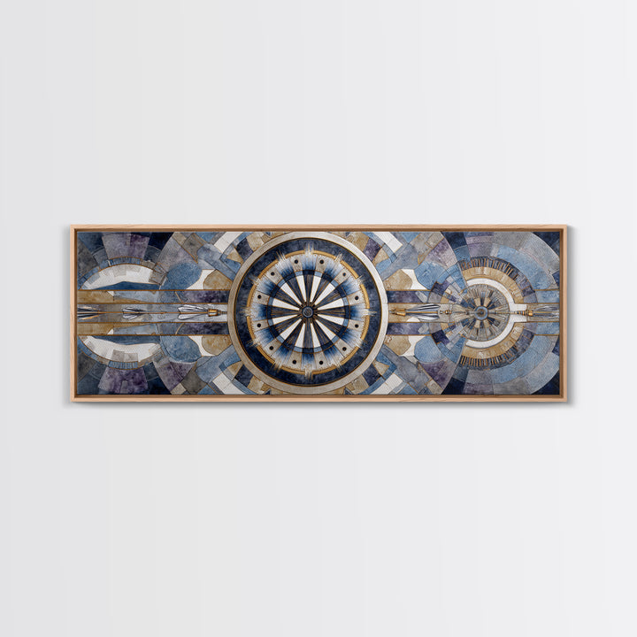 Dartboard Bullseye with Dynamic Motion Canvas Print, Game Room Art, Original Artwork, Game Room Decor, Fine Art, Play, GRA-3x1-24